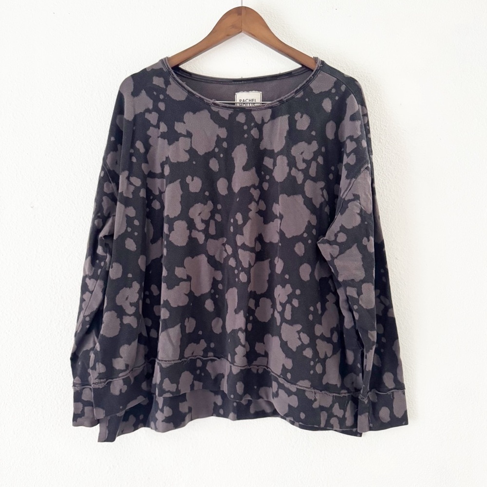 Acid Wash Bleach Dye Oversized Lightweight Sweatshirt XL Rachel Hollis Indie - Picture 2 of 13